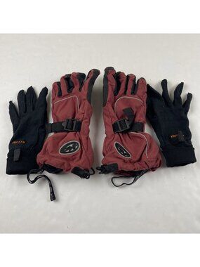 Kombi Winter Snow Gloves Women’s M Red Black Waterproof Insulated Fleece Liner